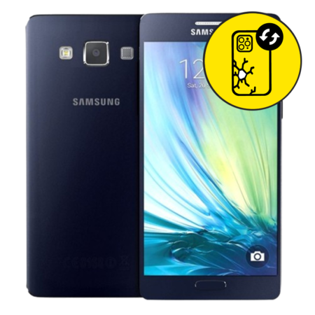 Samsung A7 Back Glass Replacement - Midnight Black