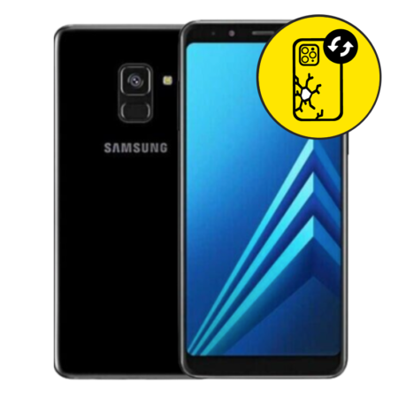 Samsung A8 2018 Back Glass Replacement - Black