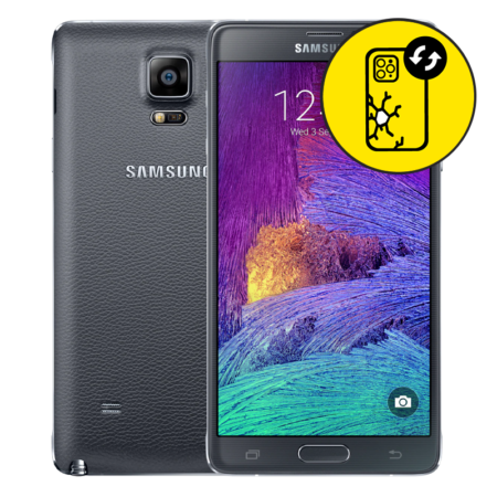 Samsung Note 4 Back Glass Replacement - Charcoal black