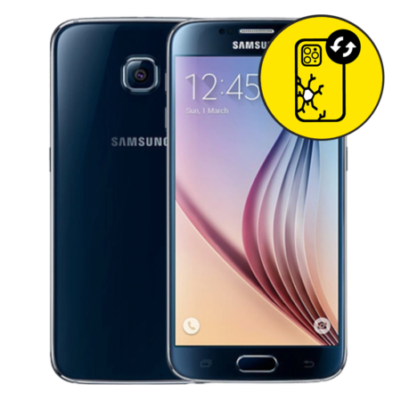 Samsung S6 Back Glass Replacement - Black