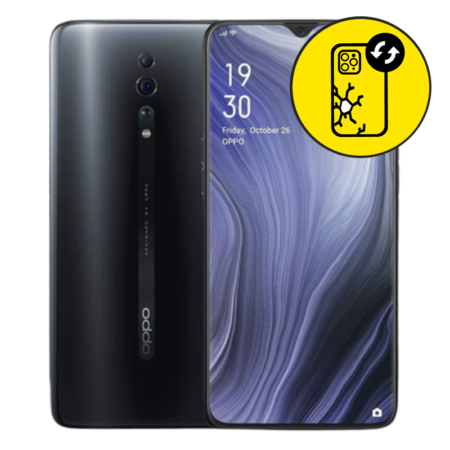 Oppo Reno Z Back Glass Replacement - Black