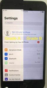 iphone lcd grade a and grade b