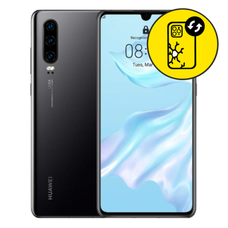 Huawei P30 Black Back Glass Replacement