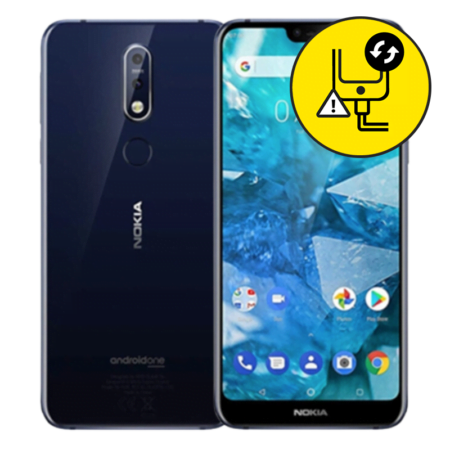 Nokia 7.1 Plus Black Charging Port Replacement