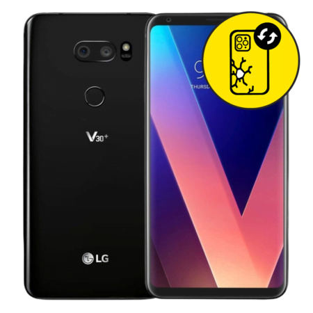 LG V30 Plus Black Back Glass Replacement