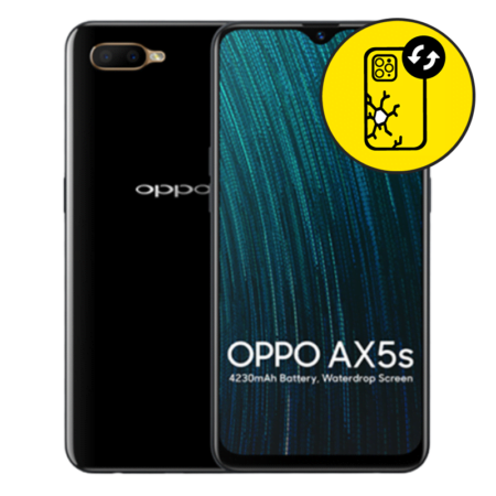 Oppo AX5s Black Back Glass Replacement