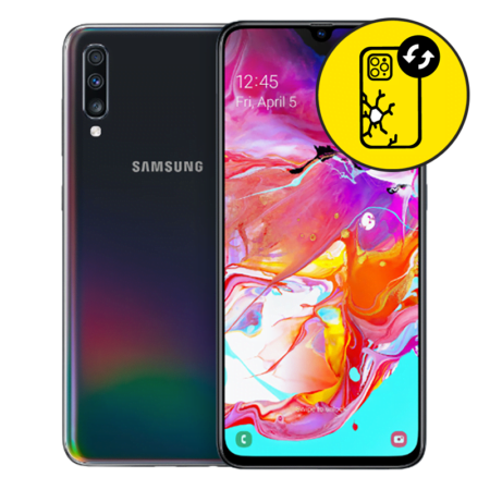 Samsung Galaxy A70 Black Back Glass Replacement