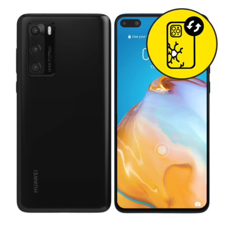 Huawei P40 Black Back Glass Replacement