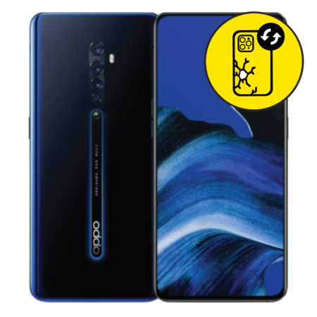 Oppo Reno 2 Black Back Glass Replacement