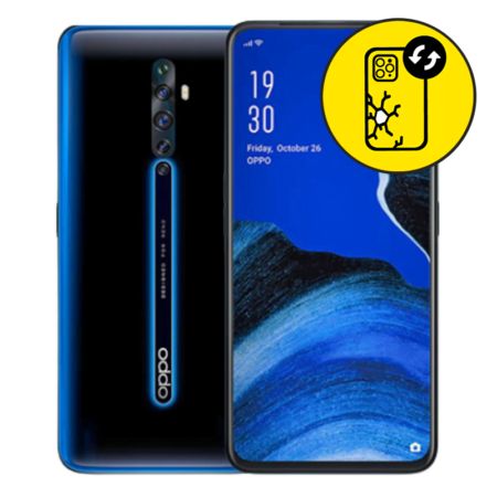 Oppo Reno 2z Black Back Glass Replacement