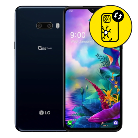 LG G8X Black Back Glass Replacement