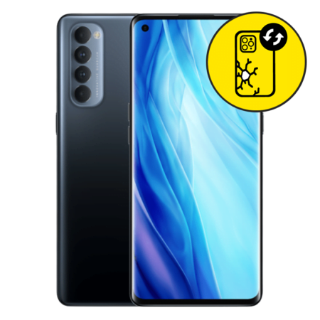 Oppo Reno 4 Pro Black Back Glass Replacement