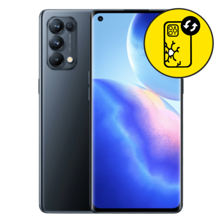 Oppo Reno 5 Pro Black Back Glass Replacement