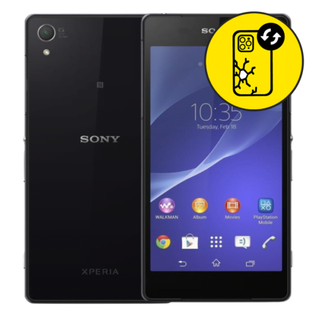 Sony Z2 Compact Black Back Glass Replacement