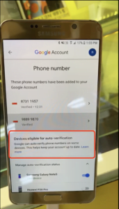 Google Auto Verification Issue