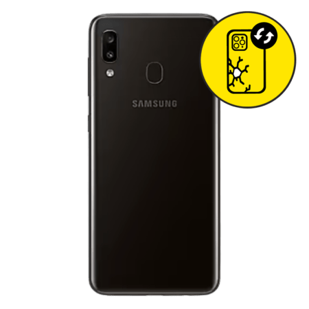 Samsung Galaxy A20 Black Back Glass Replacement