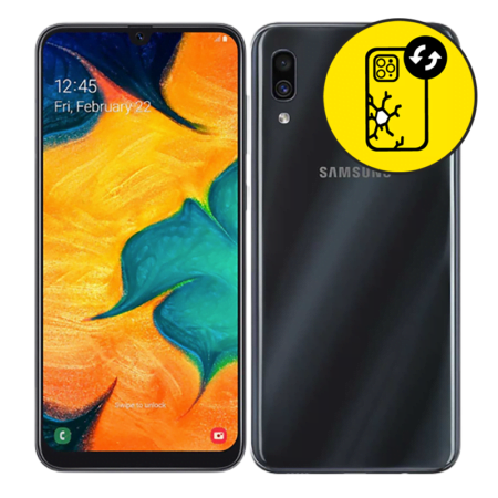 Samsung A30 Black Back Glass Replacement