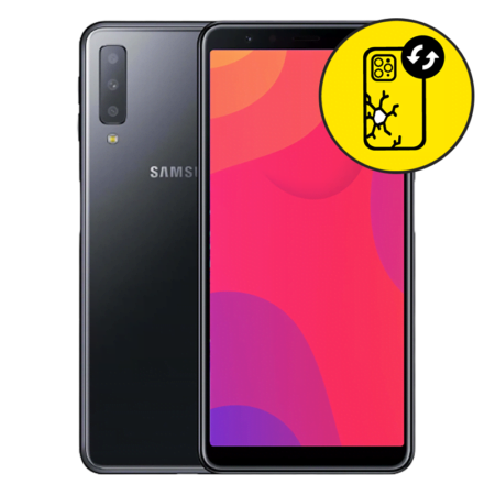 Samsung A7 2018 Black Back Glass Replacement