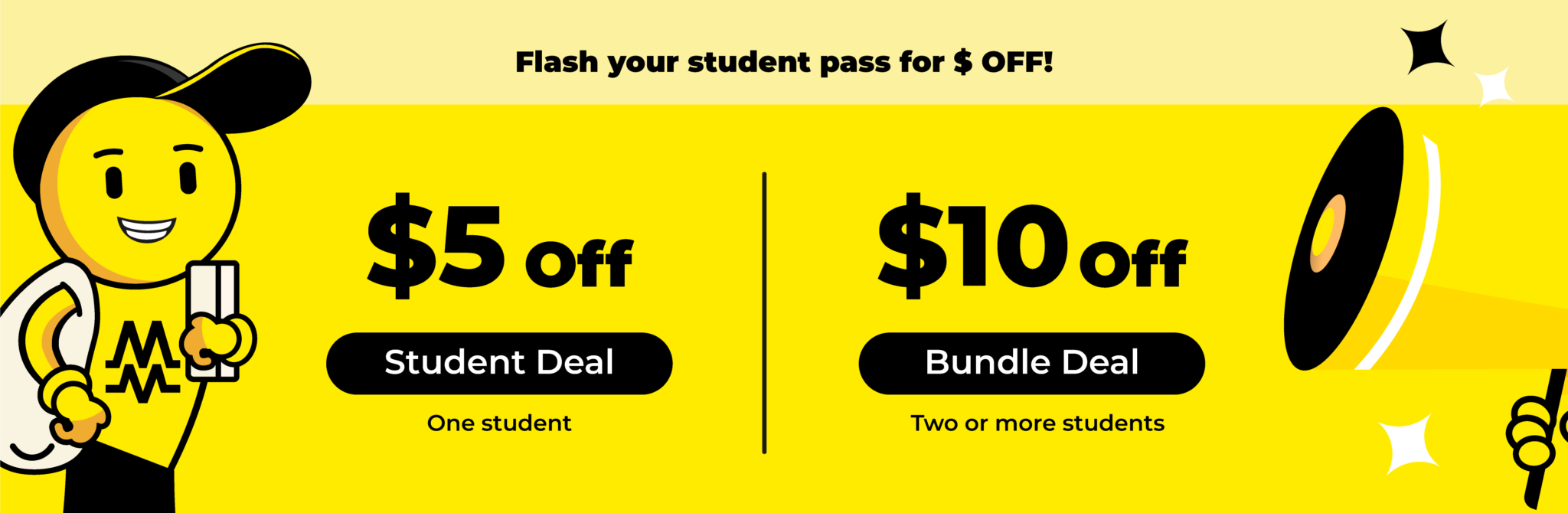 Student Discount Banner