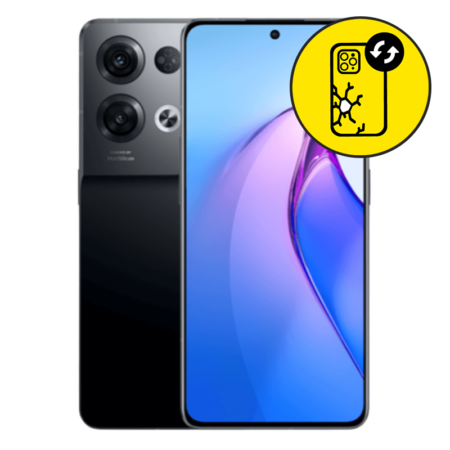 Oppo Reno 8 Pro Back Glass Replacement - Black