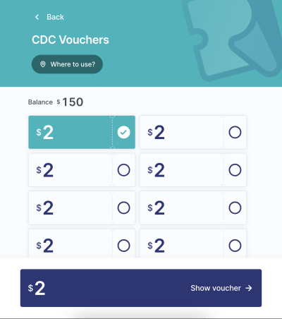 CDC Vouchers Amount